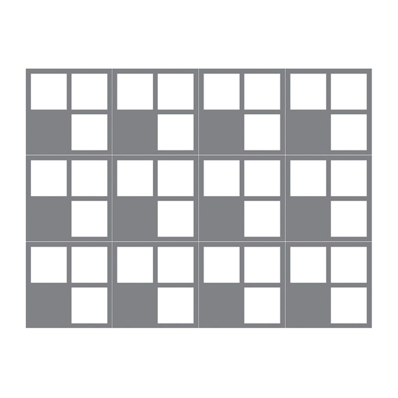ผนังตกแต่ง เอสซีจี รุ่นเฟรทเวิร์ค ลาย Tetris-1 สีรองพื้น ขนาด 100x100x0.8 ซม.