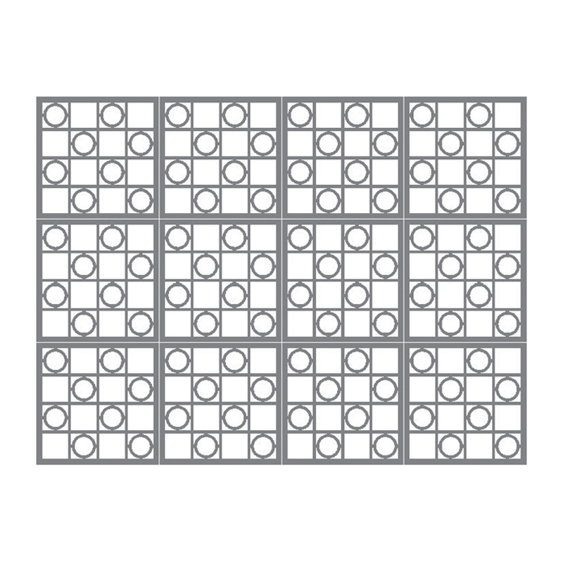 ผนังตกแต่ง เอสซีจี รุ่นเฟรทเวิร์ค ลาย Tic Tac Toe สีรองพื้น ขนาด 100x100x0.8 ซม.