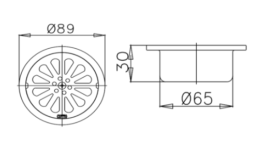 COTTO CT640Y1(HM) ตะแกรงกันกลิ่น สเตนเลสกลม