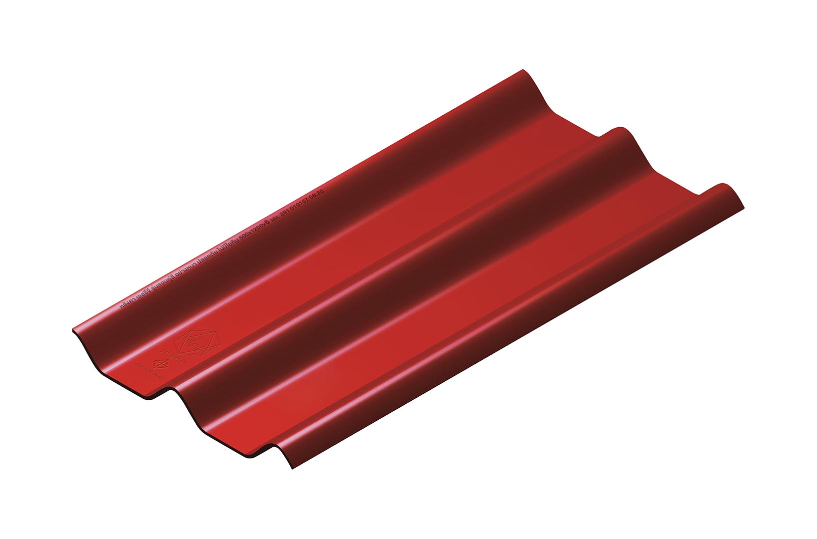หลังคาไฟเบอร์ซีเมนต์ เอสซีจี รุ่น ลอนคู่ไฮบริด 50x150x0.55 สีแดง 1