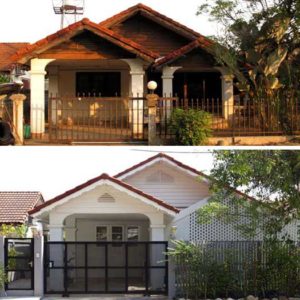 รีโนเวทบ้านชั้นเดียว ให้กลายเป็นบ้านสีขาวอยู่สบาย