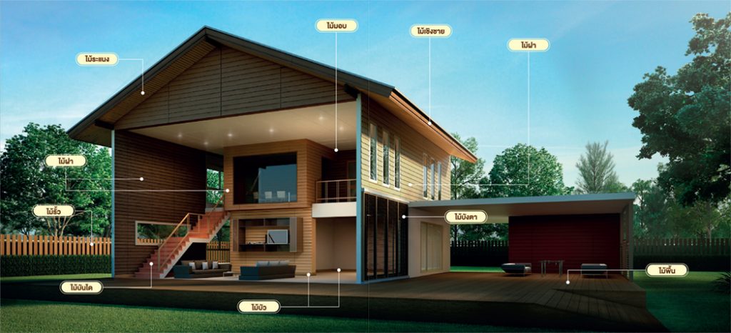 ไม้ระแนง SCG รุ่นประกายเงาพลัส สีประดู่ ขนาด 7.5x300x0.8 ซม. 1