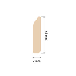 ไม้บัวกลาง YES MOULDING รุ่น BG008 ความยาว 3 เมตร 1