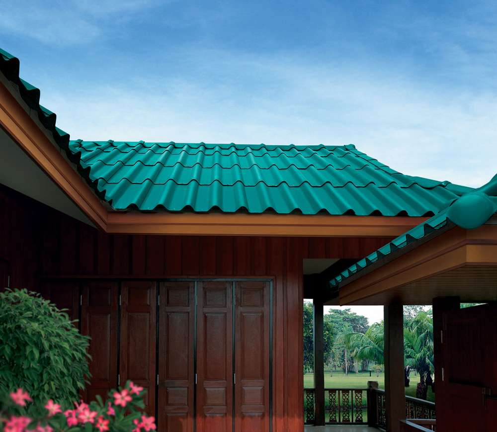 ลอนคู่ สีซีเมนต์ หลังคา เอสซีจี ขนาด 120 ซม. 2