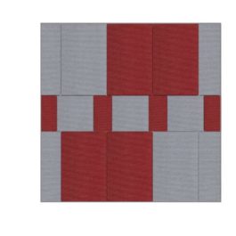 วัสดุอะคูสติก เอสซีจี รุ่น Cylence ZANDERA SET สี เทา-แดง ขนาด 100x100x2.5 ซม.
