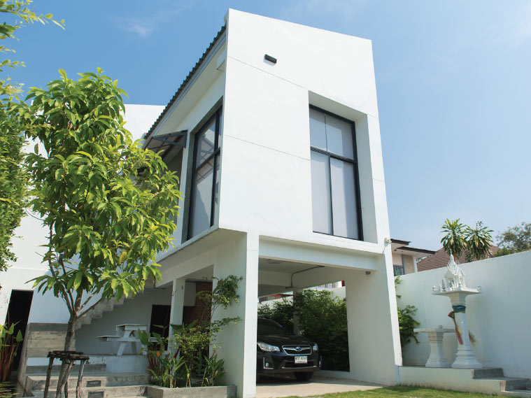 Pilaster House แต่งโฮมออฟฟิศสไตล์ลอฟต์ ในลุคโมเดิร์น