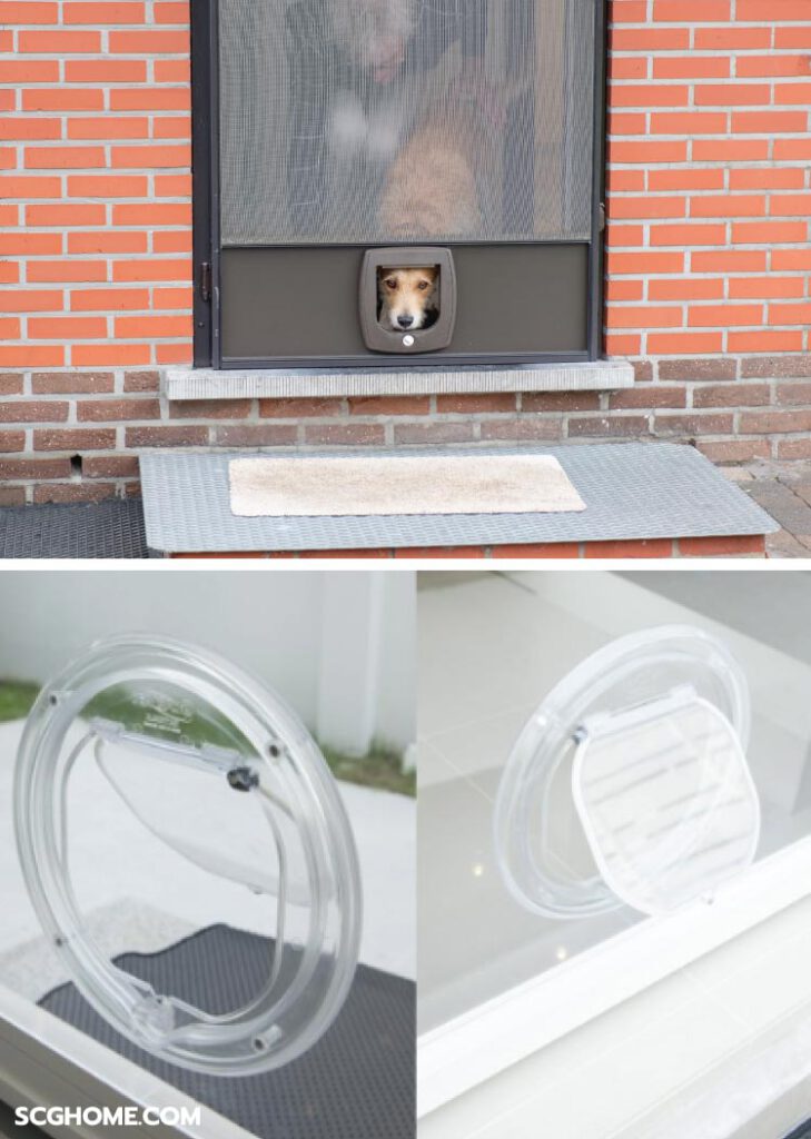 ภาพ: ประตูมุ้งลวด Pet Screen สำหรับบ้านที่มีสัตว์เลี้ยงแสนซน ที่มีช่องสำหรับน้องแมวน้องหมาให้เดินเข้าออกได้เอง