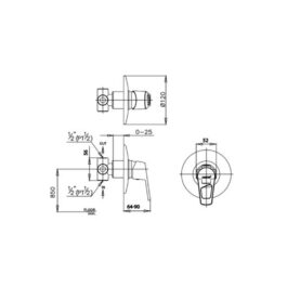 วาล์วเปิด-ปิดน้ำเย็นก้านโยก Cotto รุ่น CT1036A 1