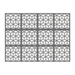 ผนังตกแต่ง เอสซีจี รุ่นเฟรทเวิร์ค ลาย Cube-1 สีรองพื้น ขนาด 100x100x0.8 ซม.