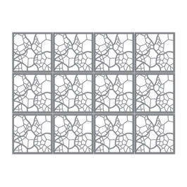 ผนังตกแต่ง เอสซีจี รุ่นเฟรทเวิร์ค ลาย Skeleton-1 สีรองพื้น ขนาด 100x100x0.8 ซม.