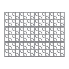 ผนังตกแต่ง เอสซีจี รุ่นเฟรทเวิร์ค ลาย Tic Tac Toe สีรองพื้น ขนาด 100x100x0.8 ซม.